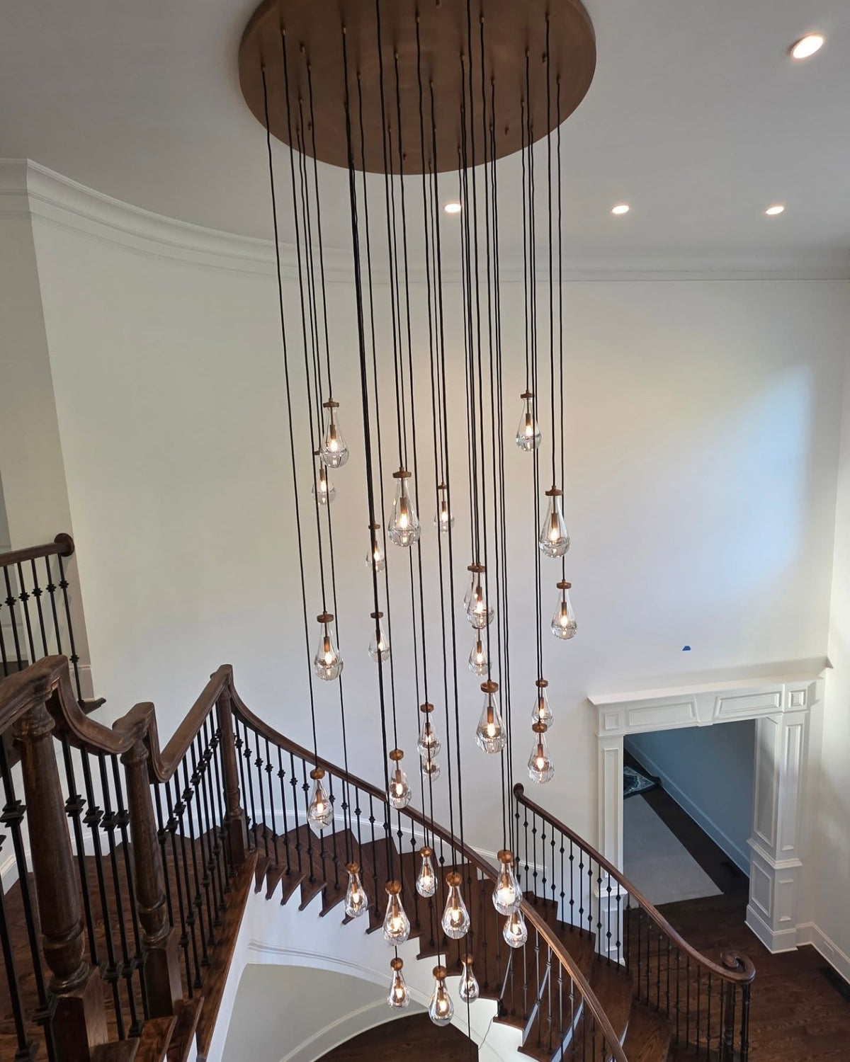 How Big Should a Staircase Chandelier Be?