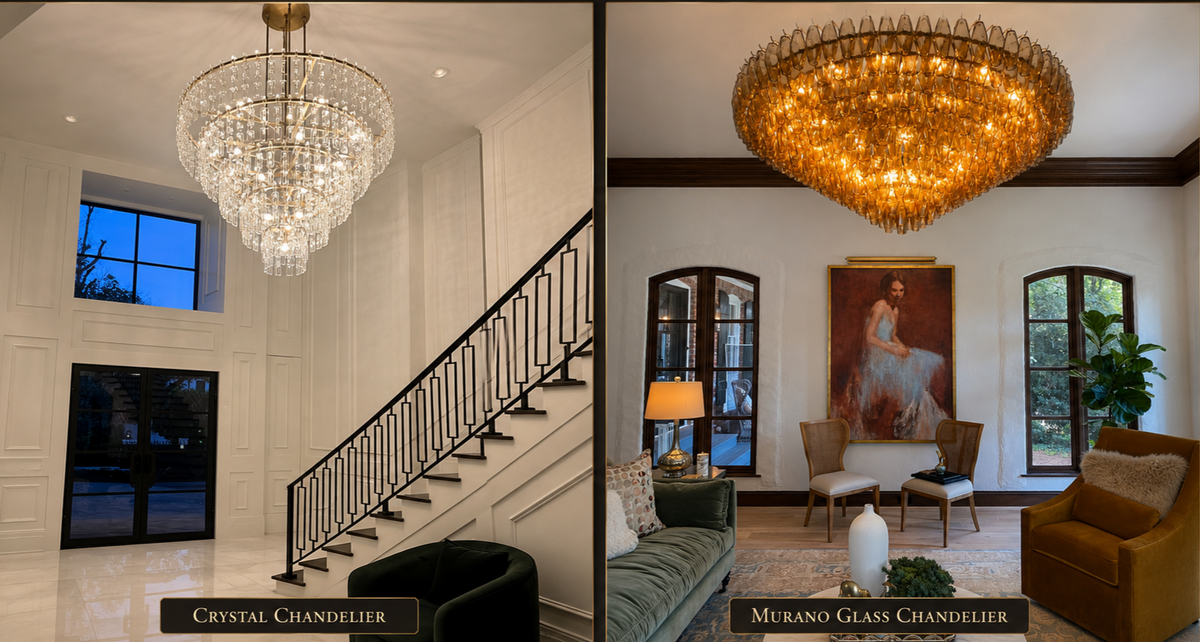 Murano Glass vs Crystal Chandelier: Which Should You Choose?