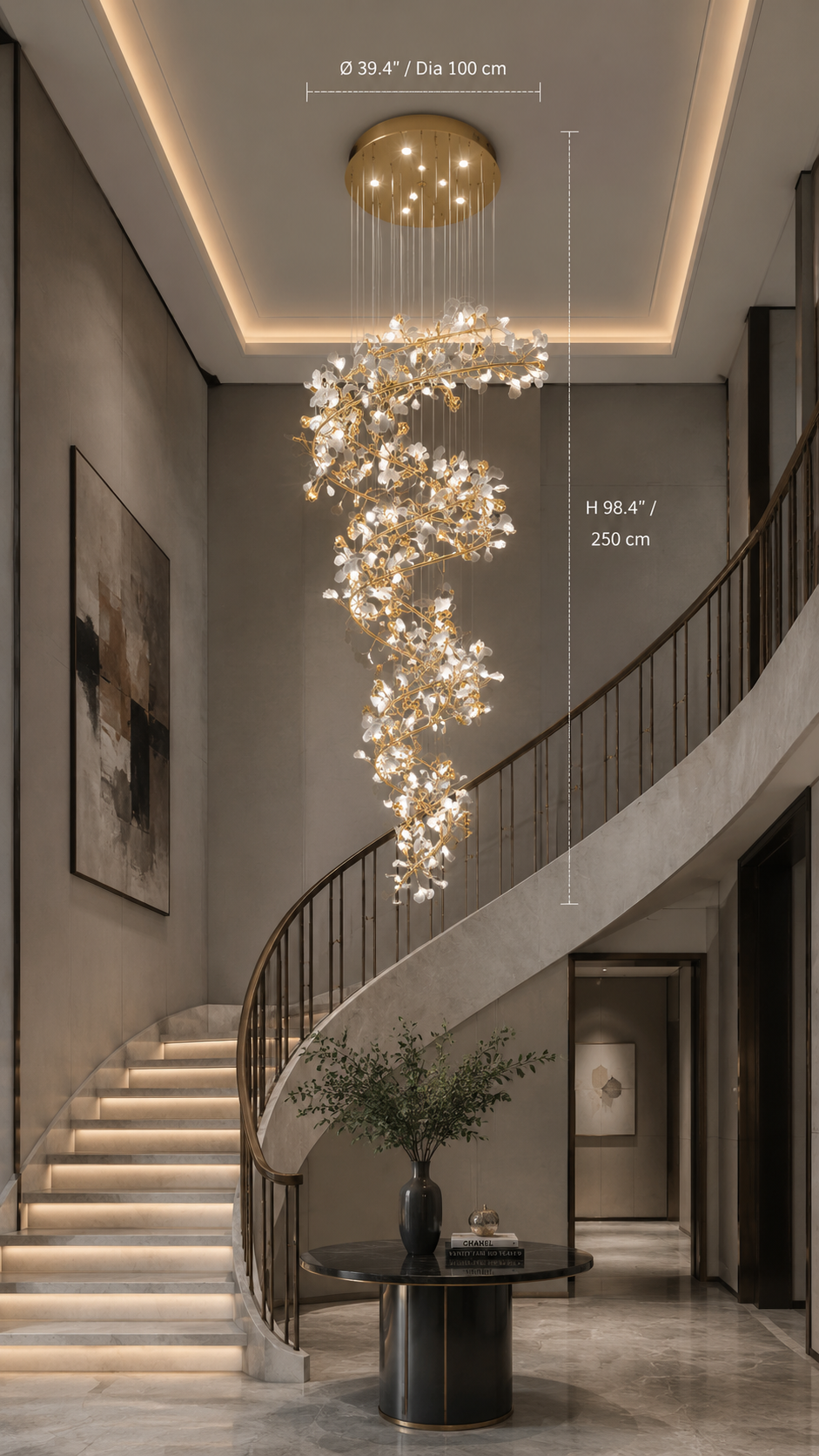 Staircase Chandelier Guide: Height, Scale, and Drop Length