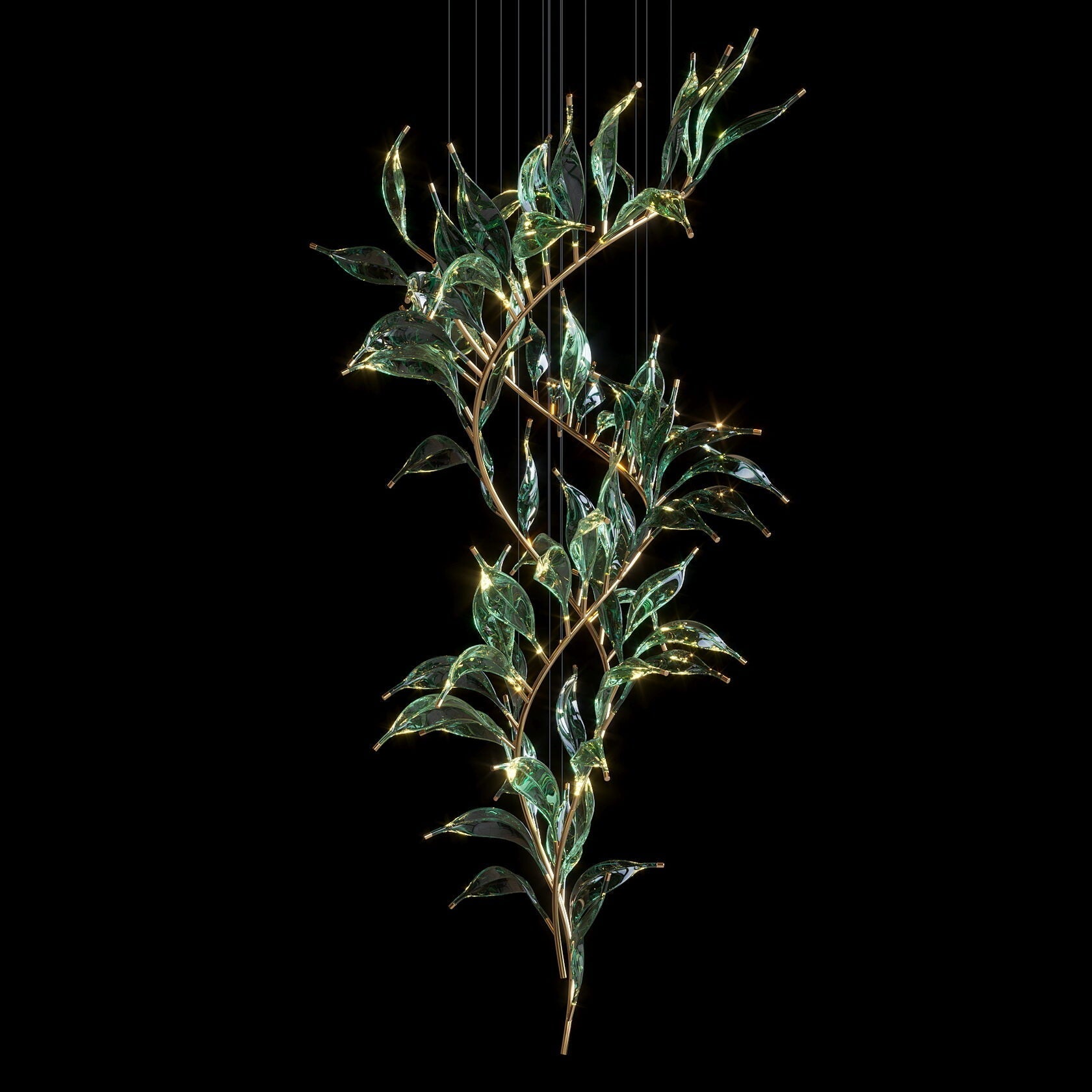 Designer Leaf Chandeliers collection by Bling Lighting Studio