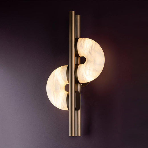 Alabaster wall sconces by Bling Lighting Studio
