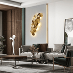 Gold Leaf Handmade Branch Wall Sconce detail view