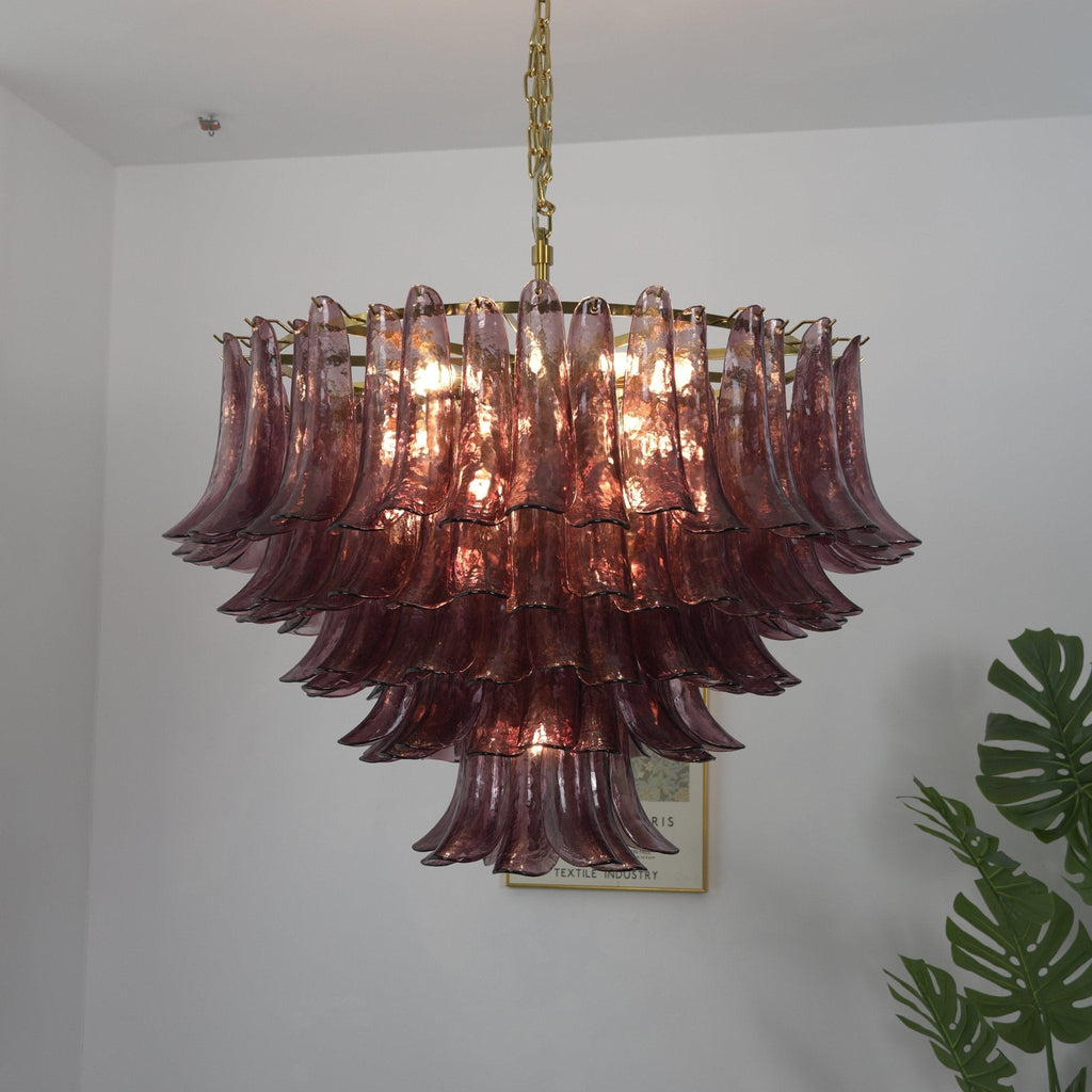 Amethyst Bloom Chandelier Glass lighting by Bling Lighting Studio