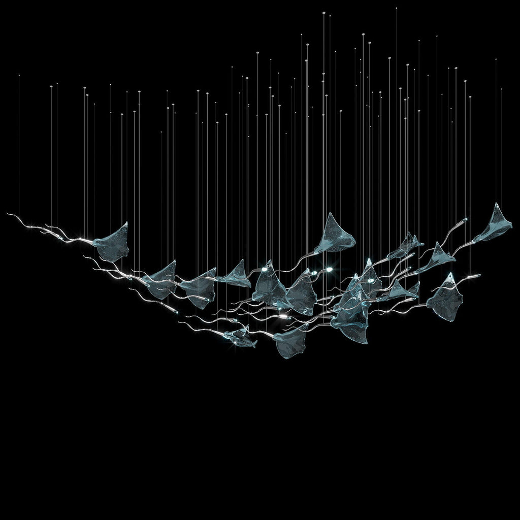 White Manta Branch Chandelier