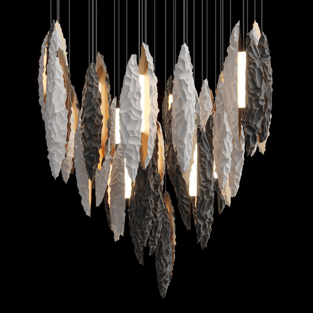 Silver Ice Shard Chandelier