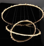 Quartz Leti multiple Round Chandlier by Bling Lighting Studio