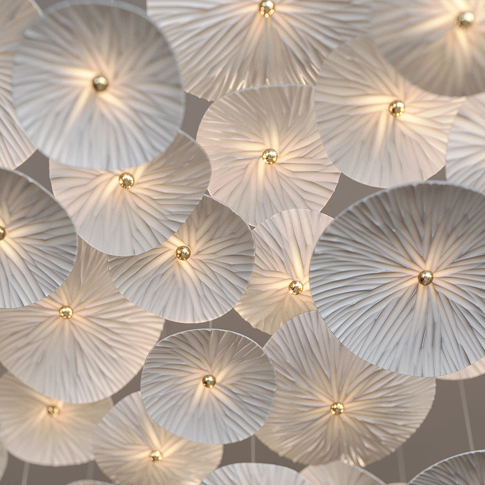 Ivory Pebble Cloud Chandelier