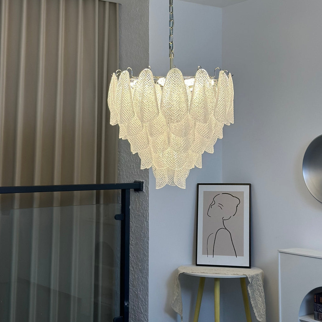 Glass Teardrop Chandelier Murano lighting by Bling Lighting Studio