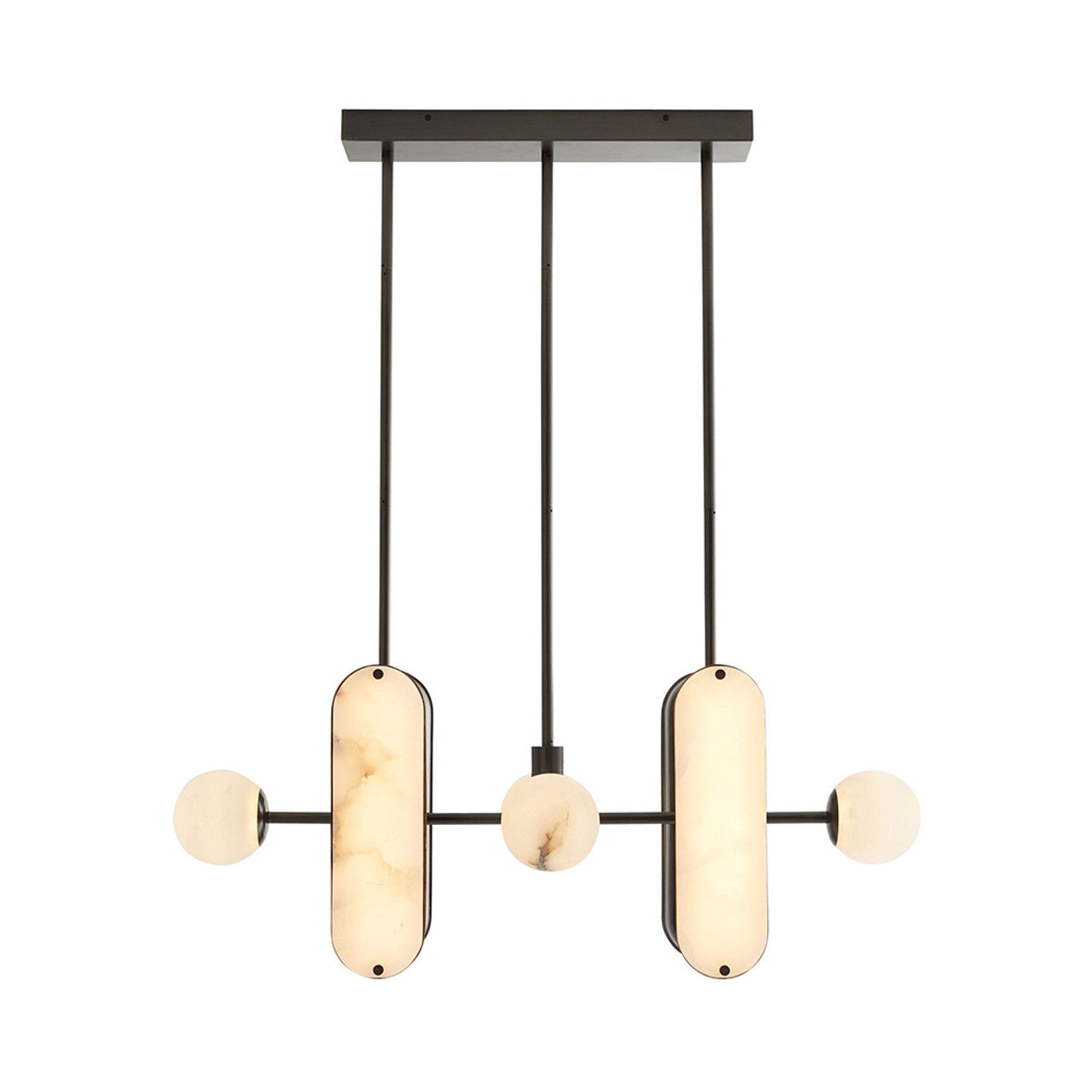 Maradona Pendant Light, Designer Choice Linear Chandelier by Bling Lighting Studio