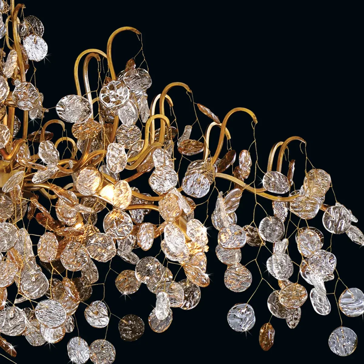 Lignia Branch Round Multi-tier Chandelier 33Light 47"W by Bling Lighting Studio