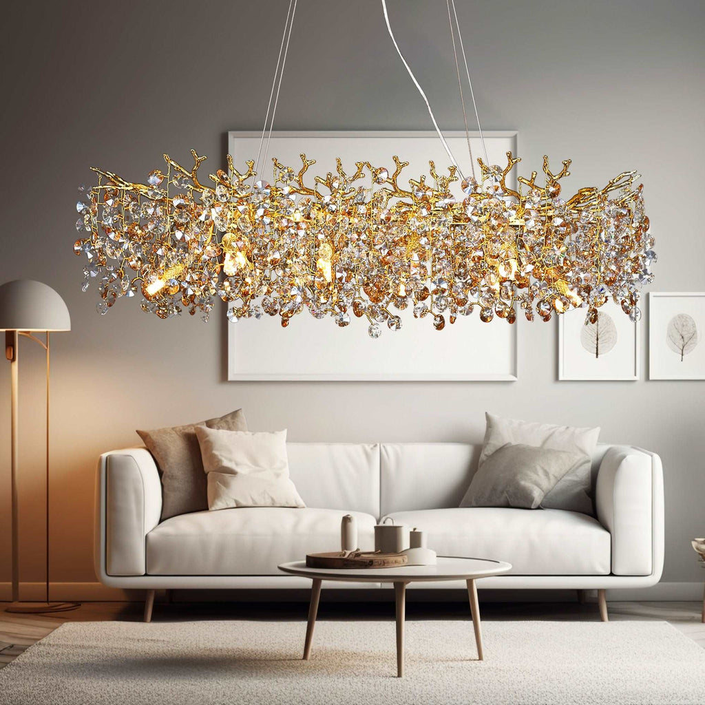 Albero Crystal Dining Chandelier by Bling Lighting Studio