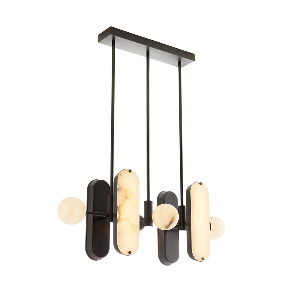 Maradona Pendant Light, Designer Choice Linear Chandelier by Bling Lighting Studio