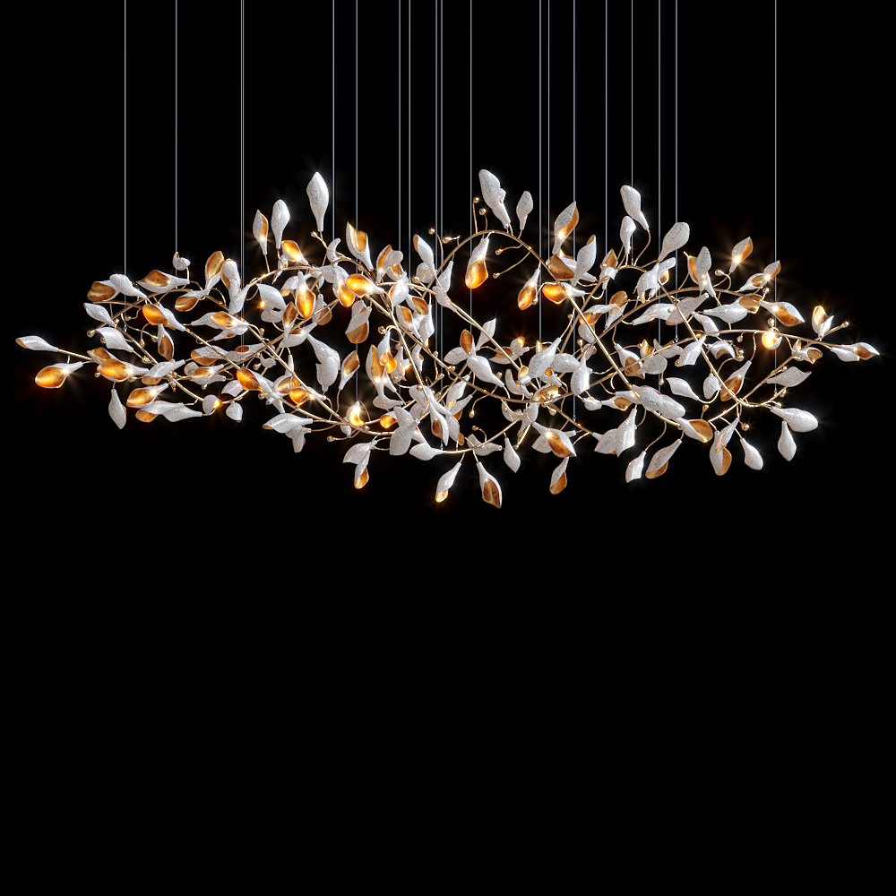 White Vine Blossom Chandelier