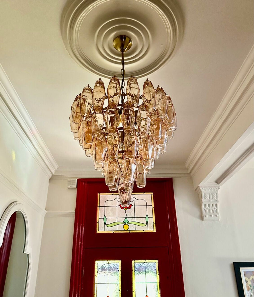 Asti Glass Chandelier Glass lighting by Bling Lighting Studio