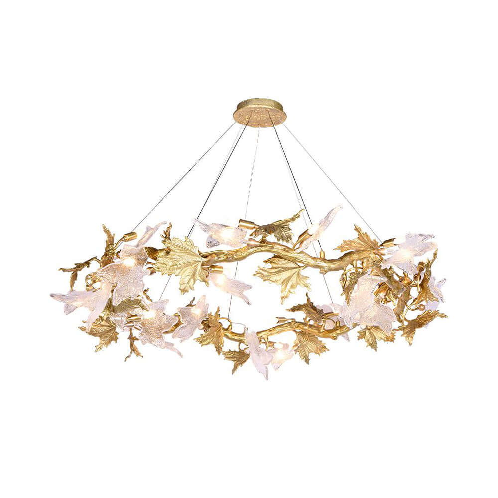 Maple Leaf Brass Branch Chandelier product image