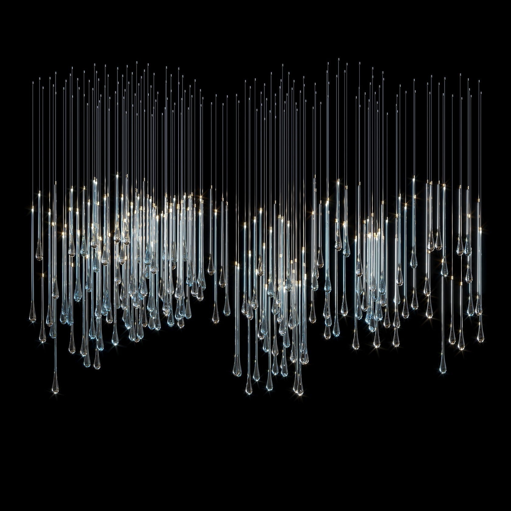 Crystal Tube Rain Chandelier