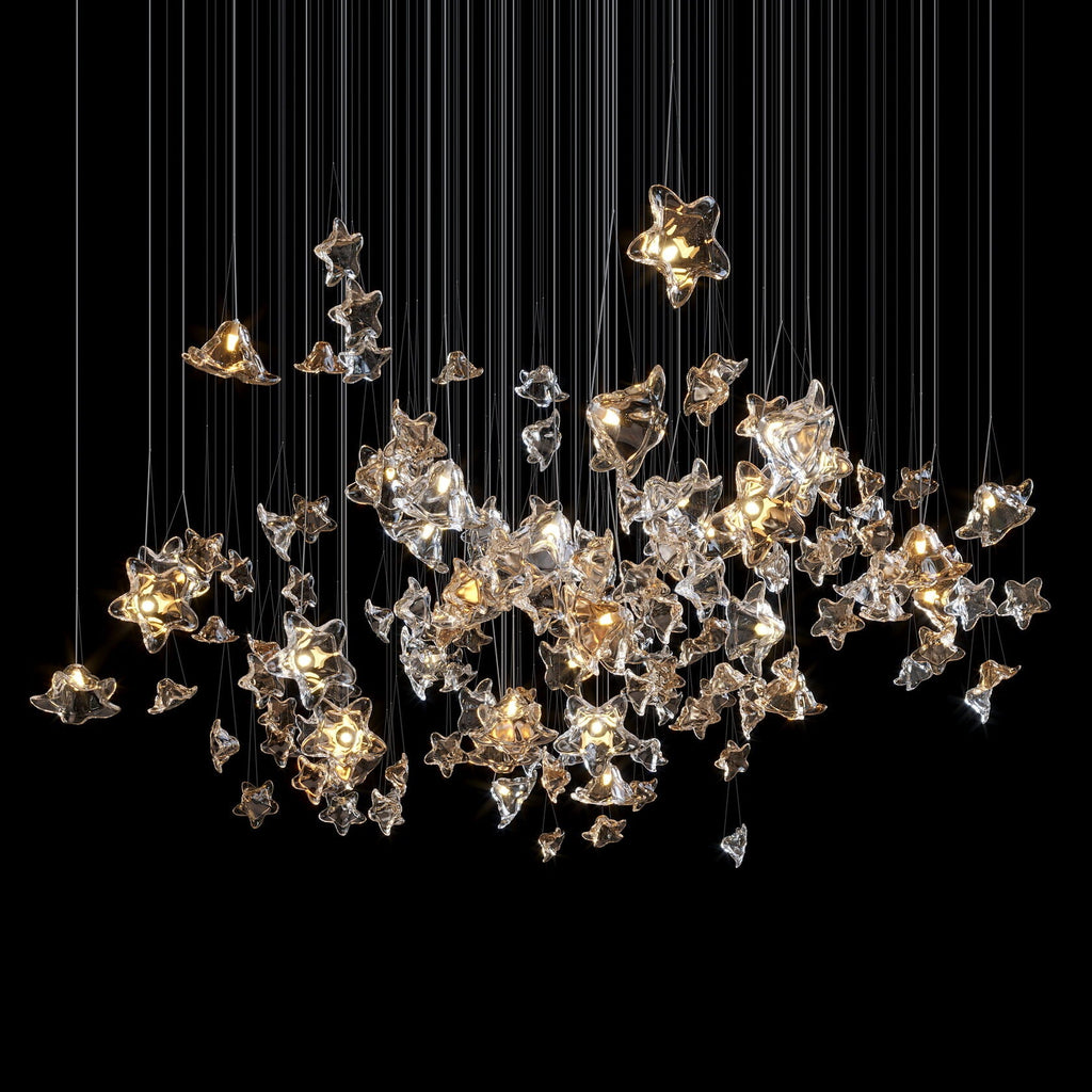 Crystal Star Scatter Chandelier