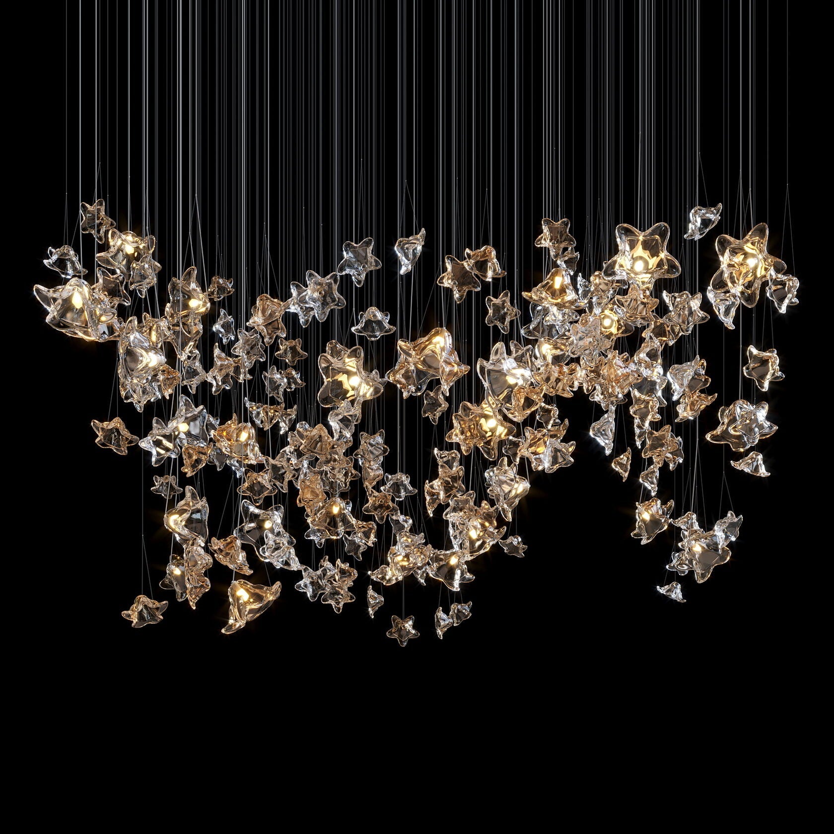 Crystal Star Scatter Chandelier