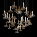 Smoke Glass Bell Cluster Chandelier