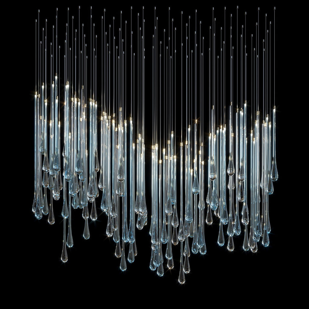 Crystal Tube Rain Chandelier