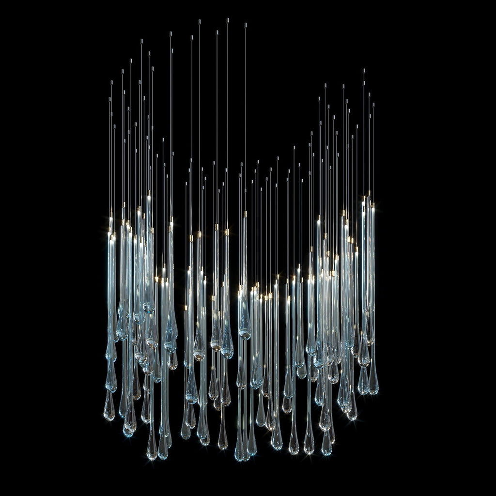 Crystal Tube Rain Chandelier