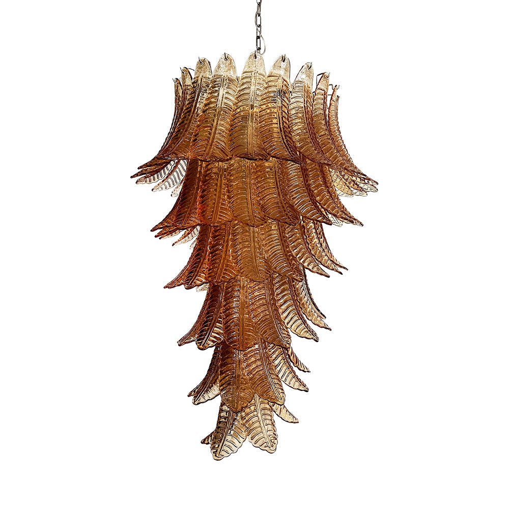 Elegant Rosalind Murano Felci Amber Chandelier