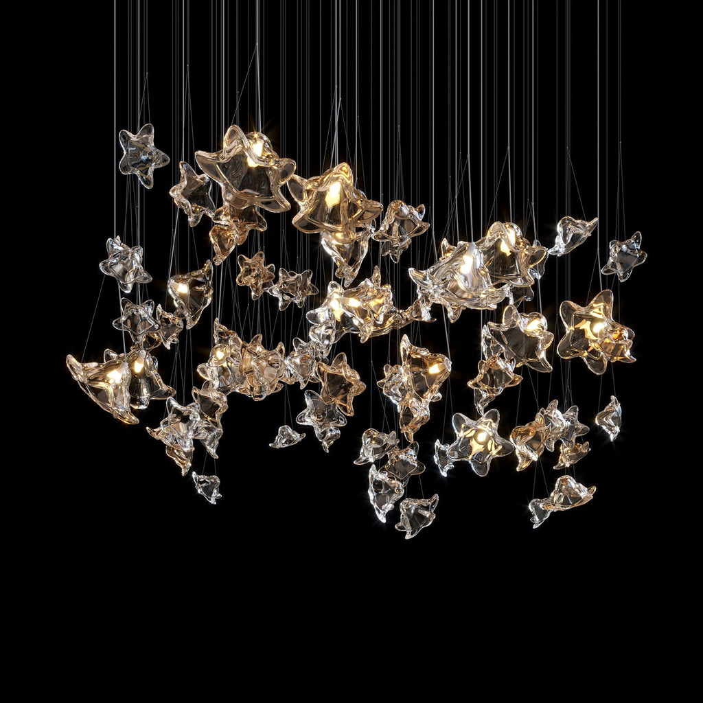 Crystal Star Scatter Chandelier