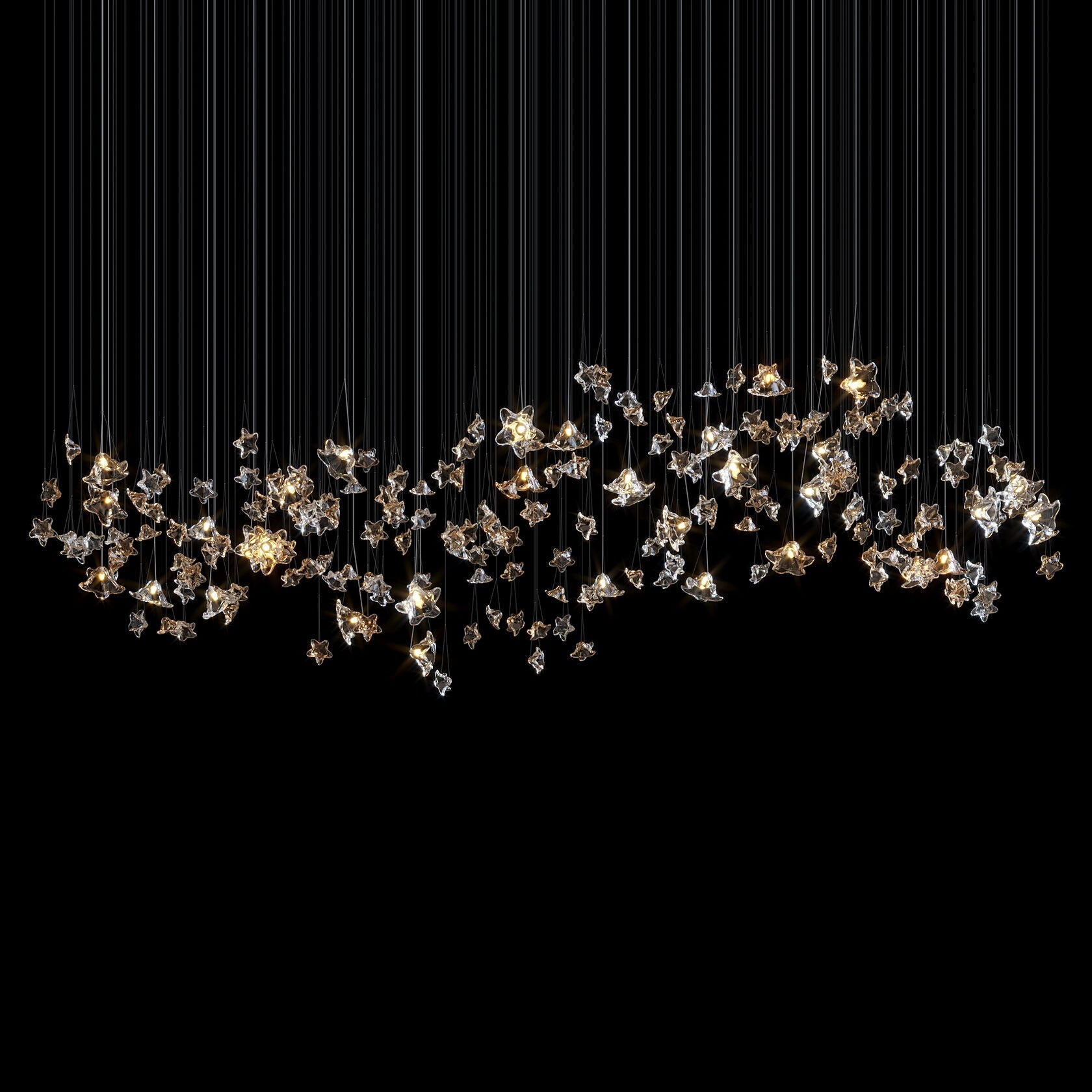 Crystal Star Scatter Chandelier