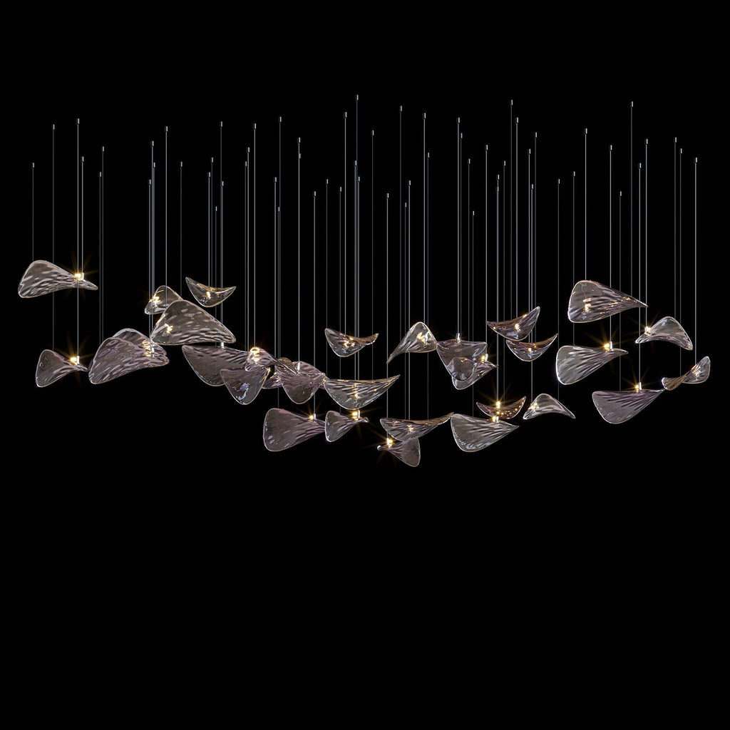 Smoke Manta Cluster Chandelier