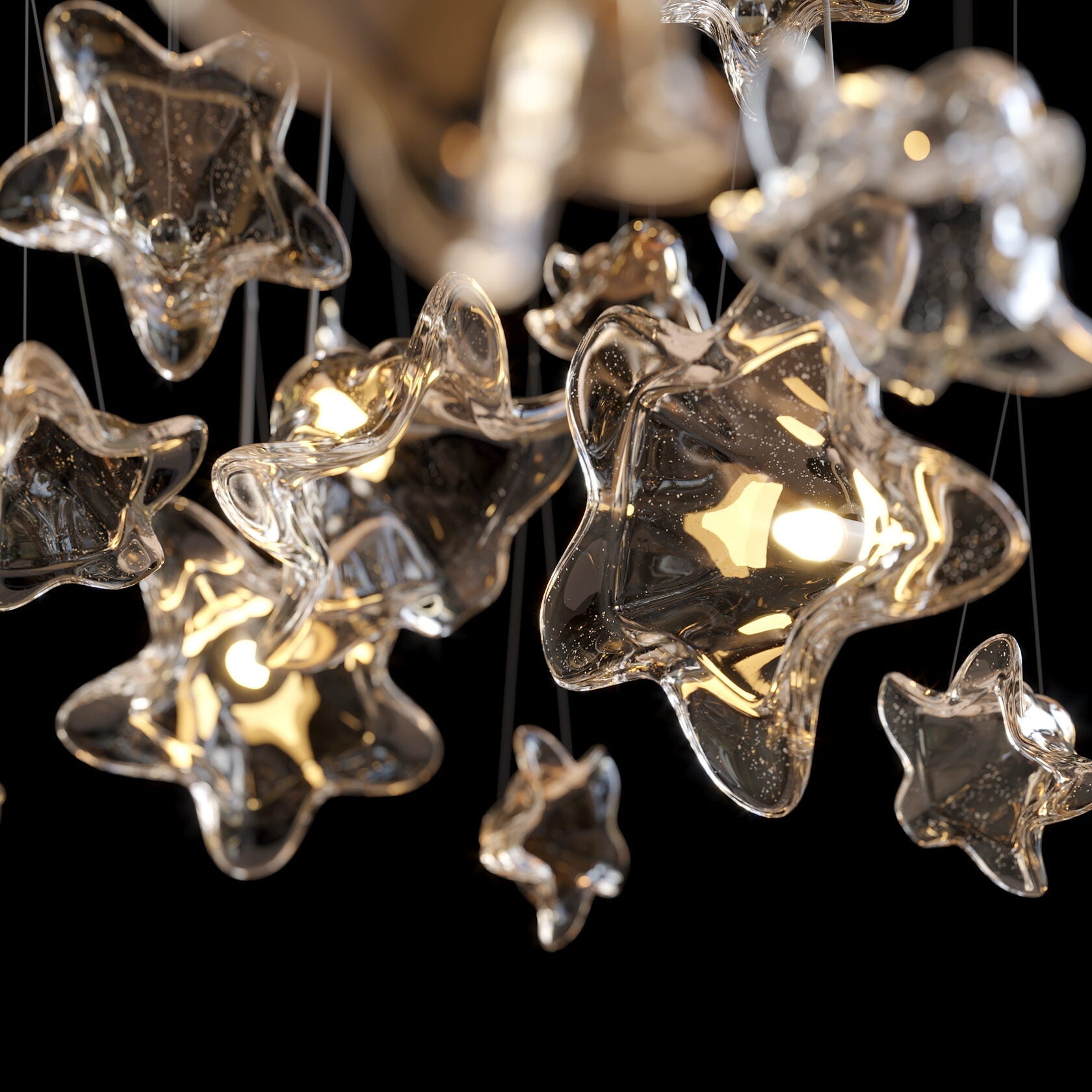 Crystal Star Scatter Chandelier