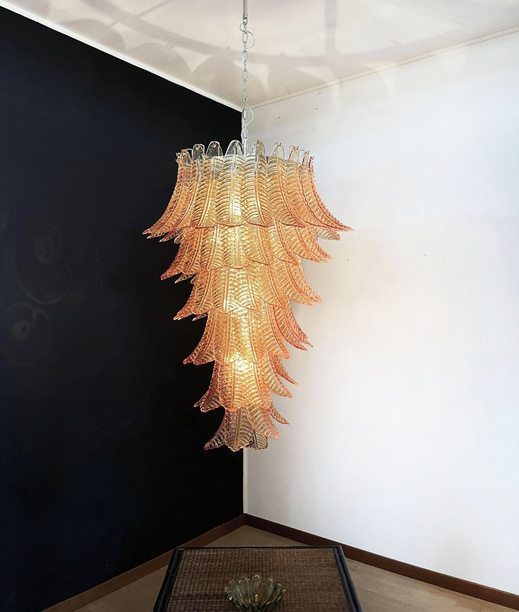Elegant Rosalind Murano Felci Amber Chandelier