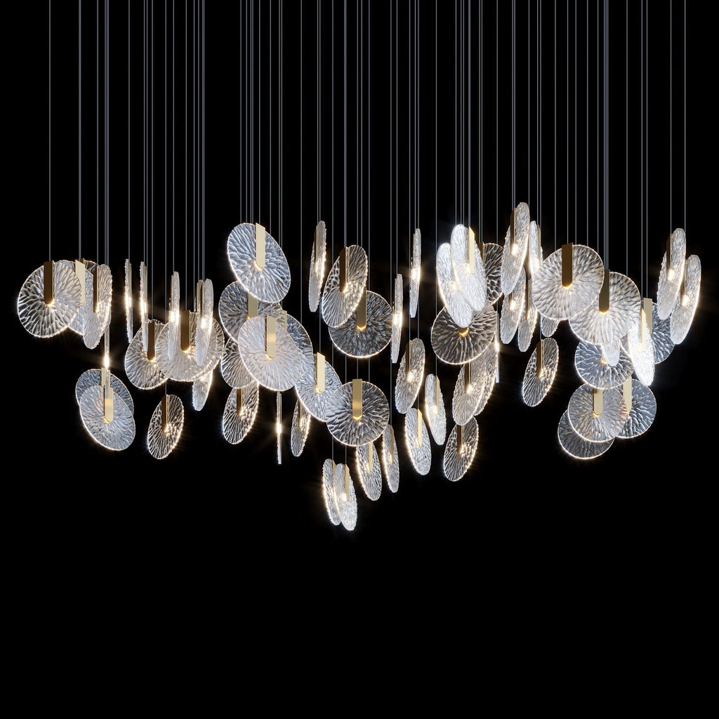 Silver Disc Cluster Chandelier