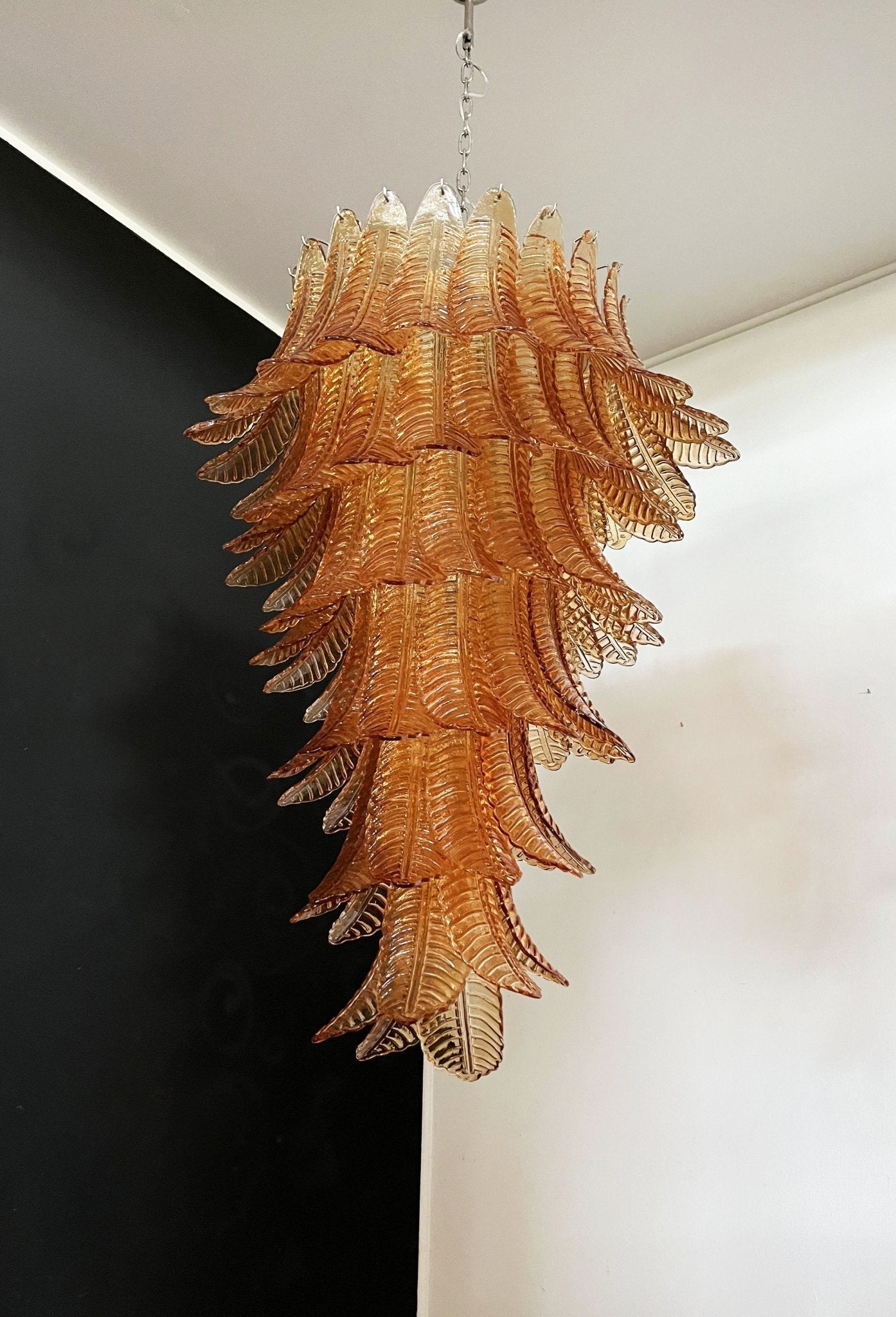 Elegant Rosalind Murano Felci Amber Chandelier