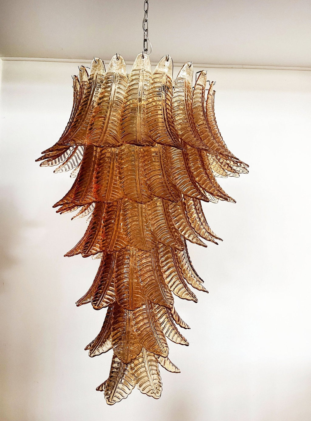 Elegant Rosalind Murano Felci Amber Chandelier