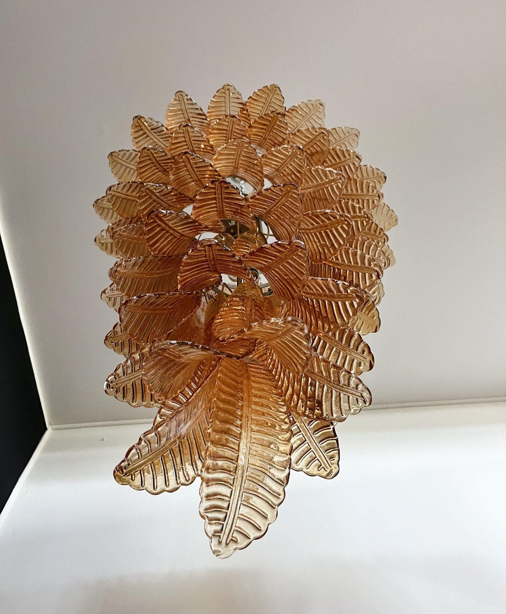 Elegant Rosalind Murano Felci Amber Chandelier