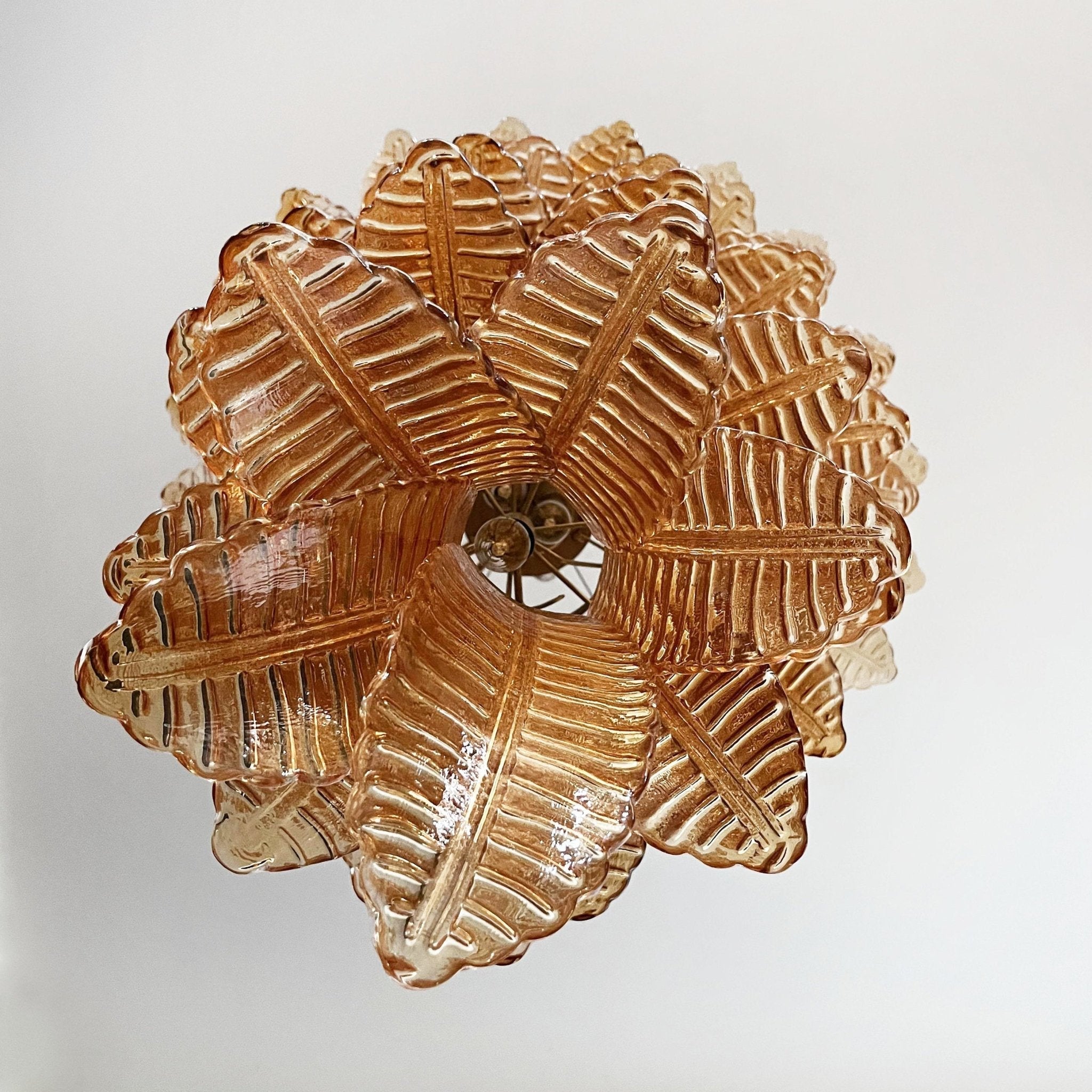 Elegant Rosalind Murano Felci Amber Chandelier