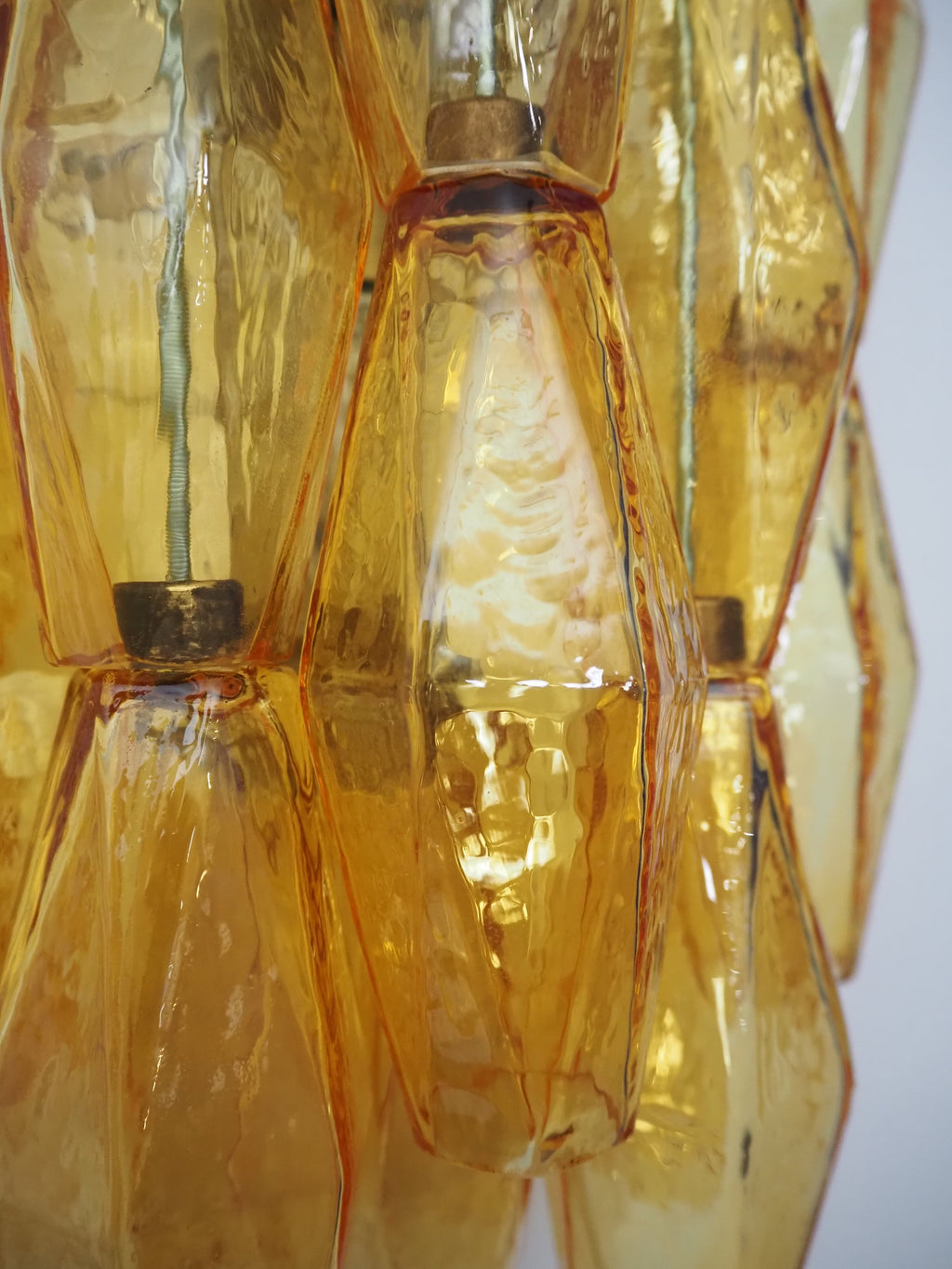 Murano Wall Lamp | 17 Yellow Poliedri Glass | Set of 2