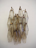 Murano Wall Lamp | 17 Smoked Poliedri Glass | Set of 2