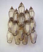Murano Wall Lamp | 17 Smoked Poliedri Glass | Set of 2