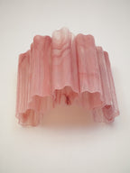 Murano Wall Lamp | 5 Pink Alabaster Glass Tubes | Set of 2