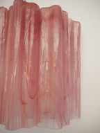 Murano Wall Lamp | 5 Pink Alabaster Glass Tubes | Set of 2