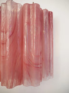 Murano Wall Lamp | 5 Pink Alabaster Glass Tubes | Set of 2