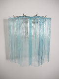 Murano Wall Lamp | 5 Blue Glass Tubes | Set of 2