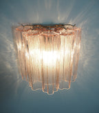 Murano Wall Lamp | 5 Pink Tube Glass | Set of 2
