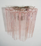 Murano Wall Lamp | 5 Pink Tube Glass | Set of 2