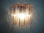 Murano Wall Lamp | 5 Pink Tube Glass | Set of 2