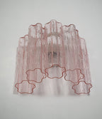 Murano Wall Lamp | 5 Pink Tube Glass | Set of 2