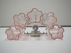 Murano Wall Lamp | 5 Pink Tube Glass | Set of 2