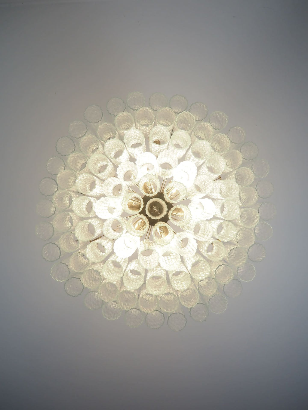 Murano Chandelier – 101 Tuber – Textured – Transparent