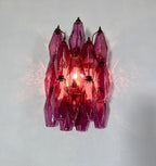 Murano Wall Lamp | 17 Purple Poliedri Glass | Set of 2